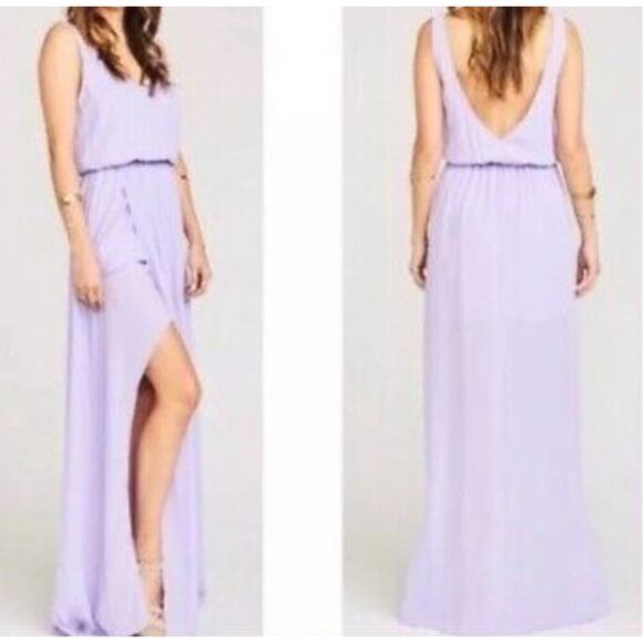 Show Me Your MuMu Dresses & Skirts - SHOW ME YOUR MUMU Kendall Sleeveless Plunge Back Maxi Dress Long Lavendar Large